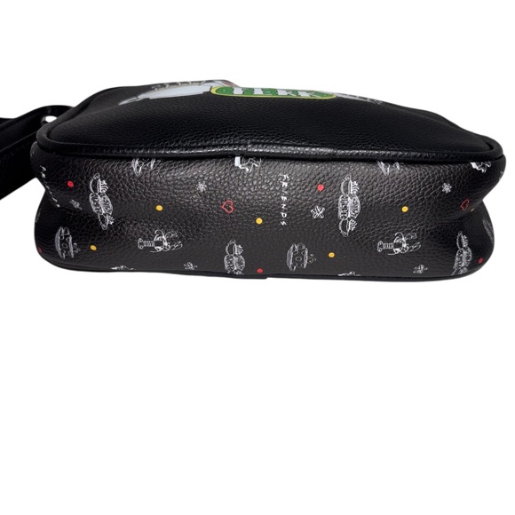 Danielle Nicole Friends Central Perk Logo Crossbody Black Bag Zip Top Closure - Picture 10 of 16